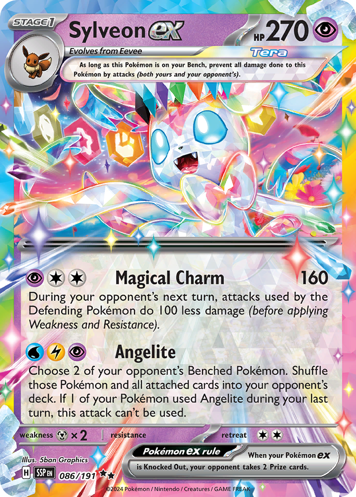 Sylveon ex 86/191, Surging Sparks Pokémon card