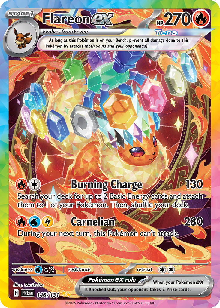 Flareon ex 146/131, Prismatic Evolutions Pokémon card