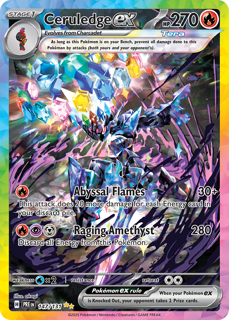 Ceruledge ex 147/131, Prismatic Evolutions Pokémon card