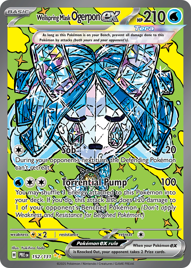 Wellspring Mask Ogerpon ex 152/131, Prismatic Evolutions Pokémon card