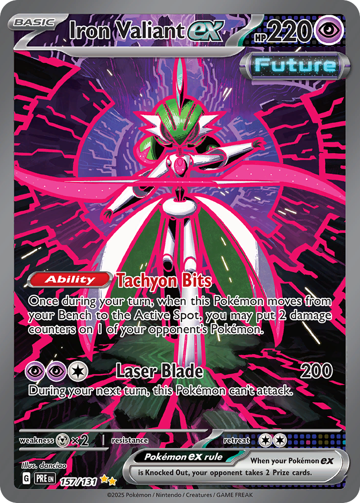 Iron Valiant ex 157/131, Prismatic Evolutions Pokémon card