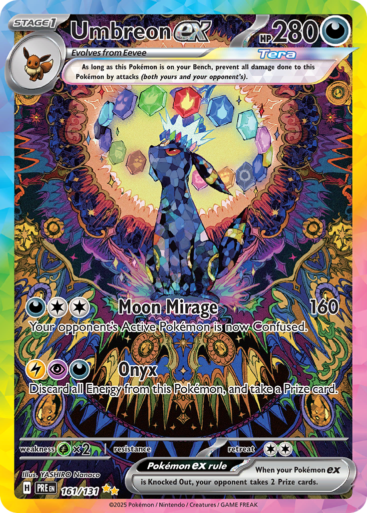 Umbreon ex 161/131, Prismatic Evolutions Pokémon card