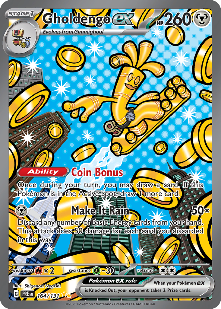 Gholdengo ex 164/131, Prismatic Evolutions Pokémon card