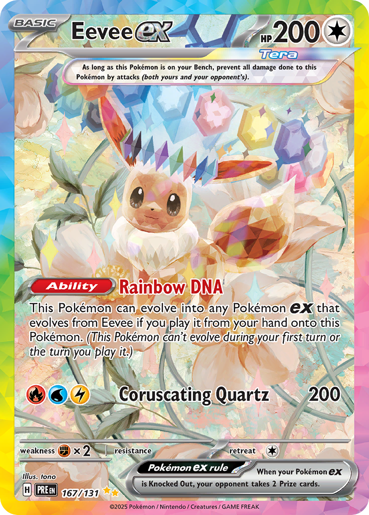 Eevee ex 167/131, Prismatic Evolutions Pokémon card