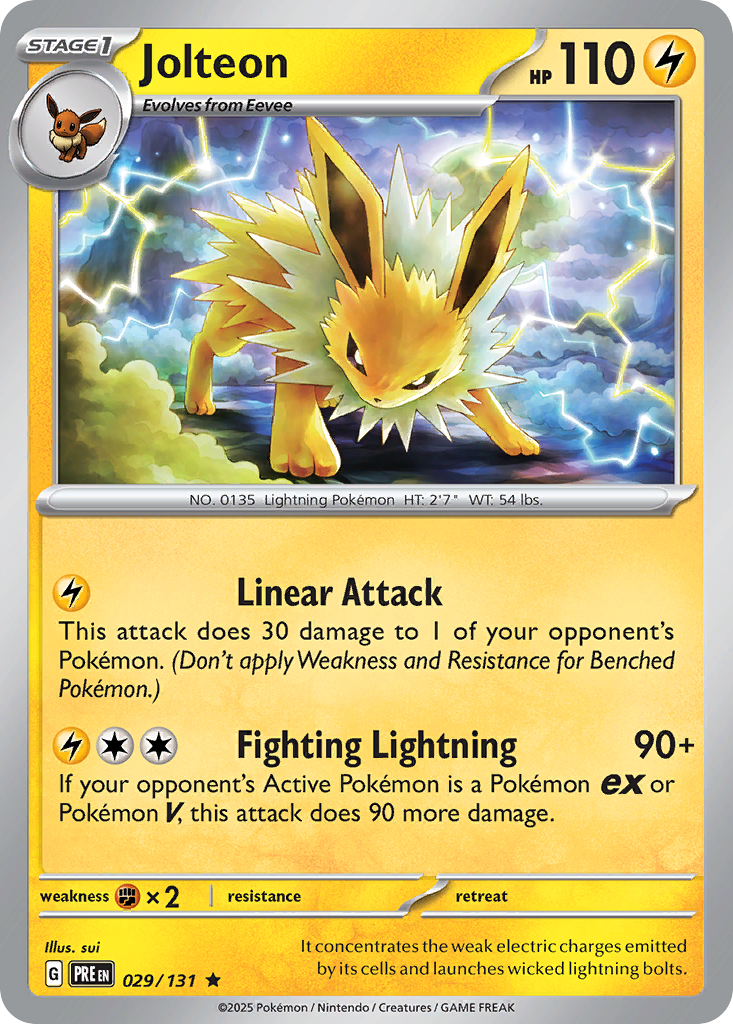 Jolteon 29/131, Prismatic Evolutions Pokémon card