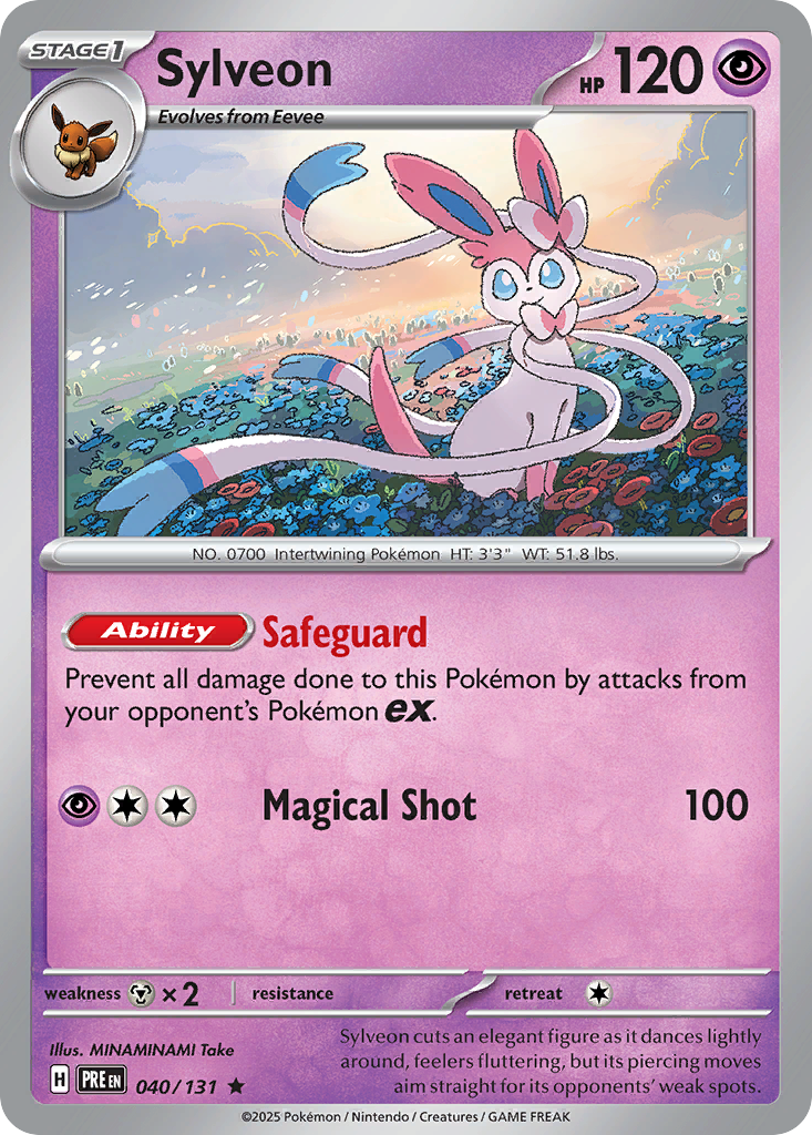 Sylveon 40/131, Prismatic Evolutions Pokémon card