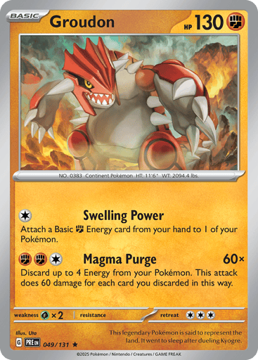 Groudon 49/131 from Prismatic Evolutions