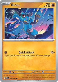 Riolu 50/131, Prismatic Evolutions