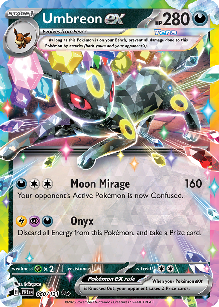 Umbreon ex 60/131, Prismatic Evolutions Pokémon card