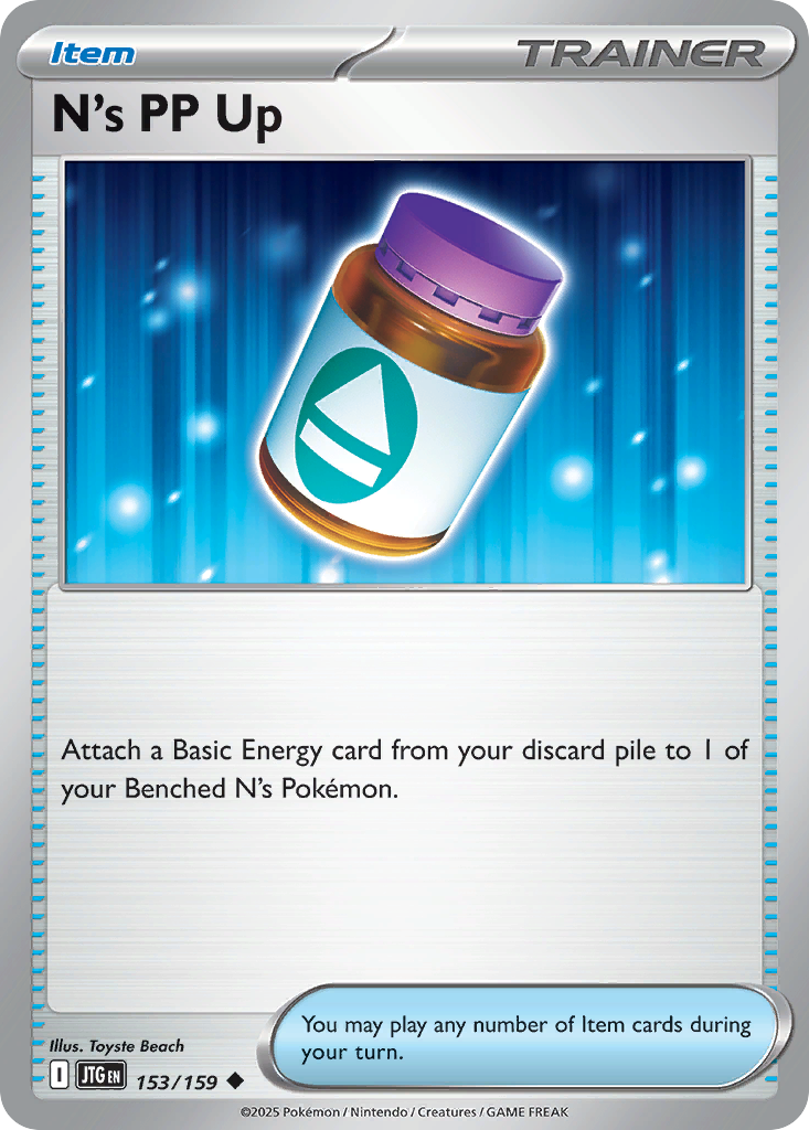 N's PP Up 153/159, Journey Together Pokémon card