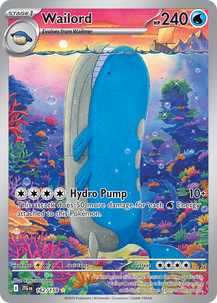 Wailord 162/159, Journey Together Pokémon card
