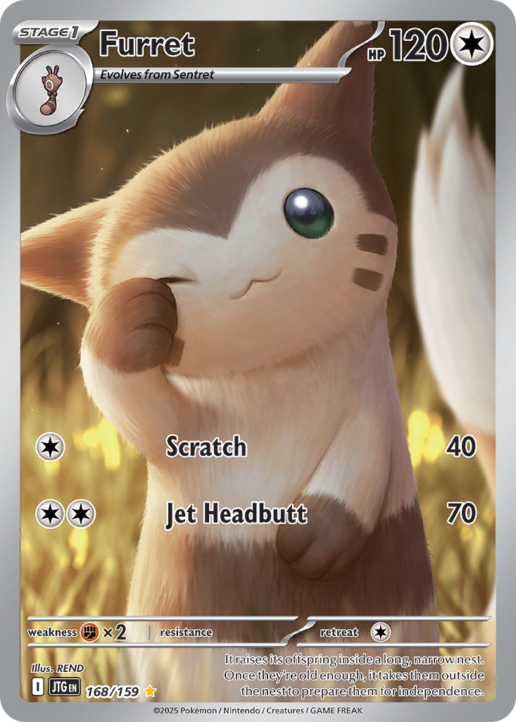 Furret 168/159, Journey Together Pokémon card