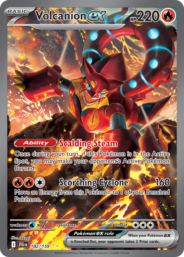 Volcanion ex 182/159, Journey Together Pokémon card