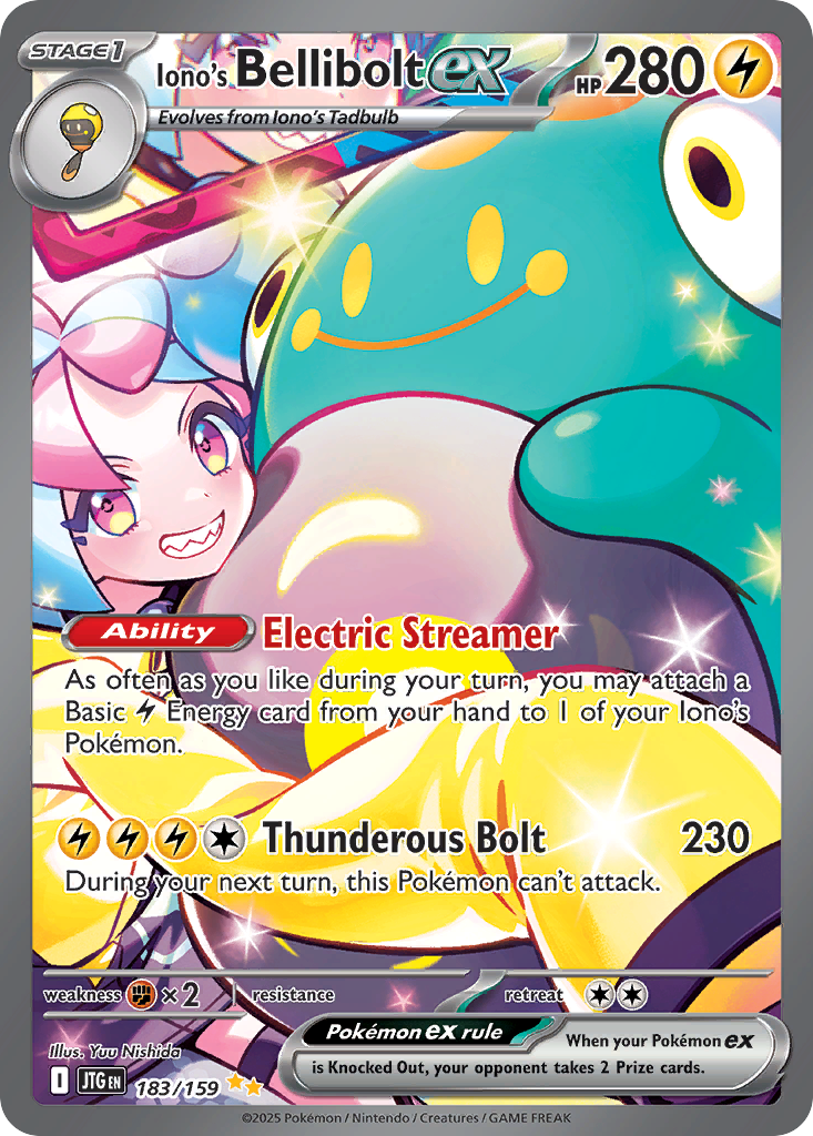 Iono's Bellibolt ex 183/159, Journey Together Pokémon card