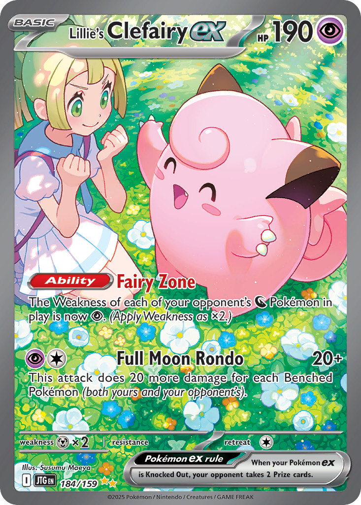 Lillie's Clefairy ex 184/159, Journey Together Pokémon card