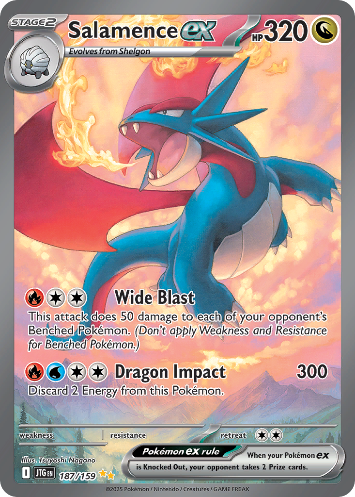 Salamence ex 187/159, Journey Together Pokémon card