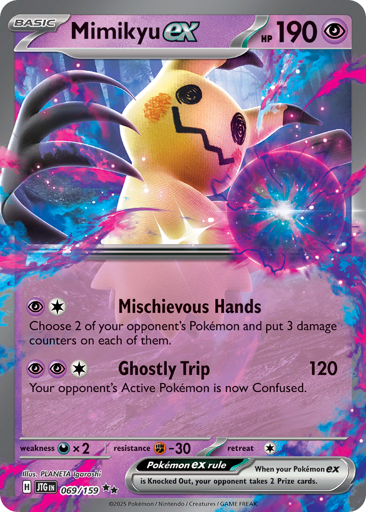 Mimikyu ex 69/159, Journey Together Pokémon card