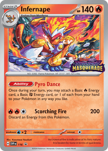 Infernape 116/224 from Scarlet & Violet Black Star Promos