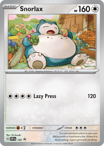 Snorlax 122/224 from Scarlet & Violet Black Star Promos