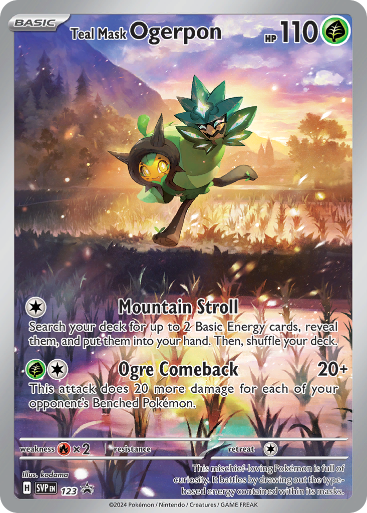 Teal Mask Ogerpon 123/224, Scarlet & Violet Black Star Promos Pokémon card