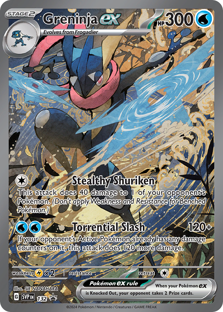 Greninja ex 132/224, Scarlet & Violet Black Star Promos Pokémon card
