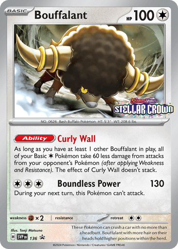 Bouffalant 136/224 from Scarlet & Violet Black Star Promos