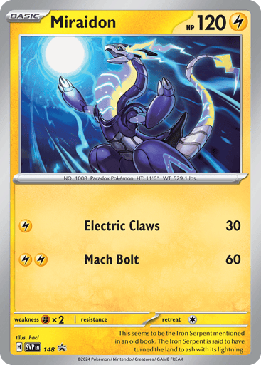 Miraidon 148/224 from Scarlet & Violet Black Star Promos