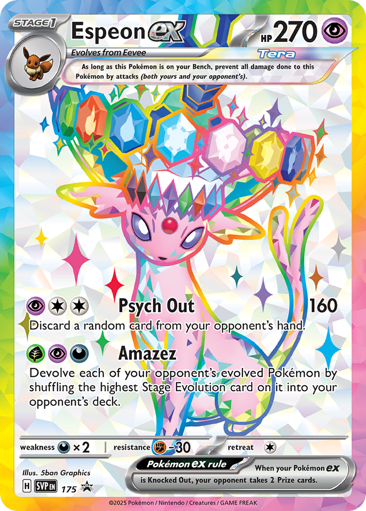 Espeon ex 175/224, Scarlet & Violet Black Star Promos Pokémon card