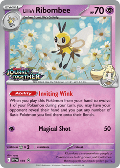 Lillie's Ribombee 183/224 Scarlet & Violet Black Star Promos