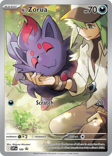 N's Zorua 189/224 from Scarlet & Violet Black Star Promos