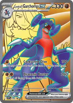 Cynthia’s Garchomp ex 204/224 Scarlet & Violet Black Star Promos