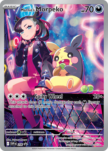 Marnie's Morpeko 206/224 from Scarlet & Violet Black Star Promos