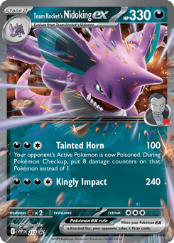 Team Rocket's Nidoking ex 217/224 Scarlet & Violet Black Star Promos