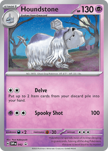 Houndstone 42/224 from Scarlet & Violet Black Star Promos