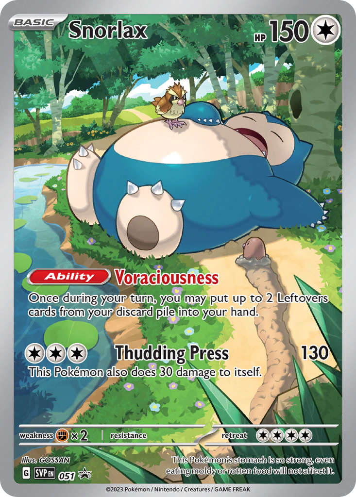 Snorlax 51/224, Scarlet & Violet Black Star Promos Pokémon card