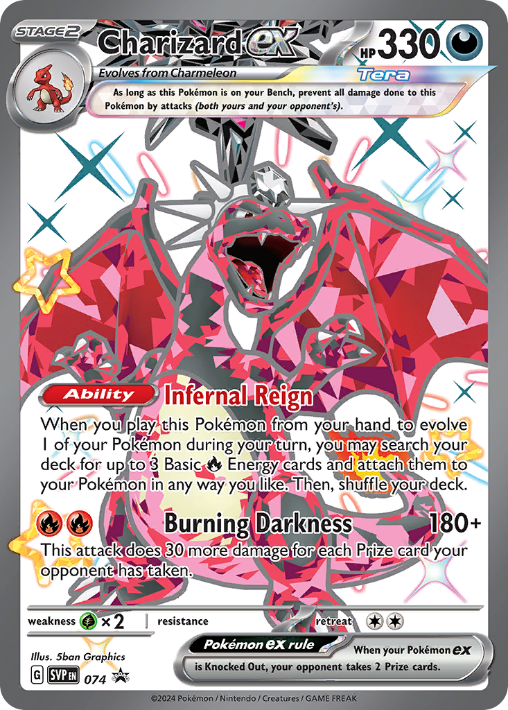 Charizard ex 74/224, Scarlet & Violet Black Star Promos Pokémon card