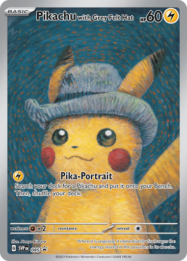 Pikachu with Grey Felt Hat 85/224 from Scarlet & Violet Black Star Promos