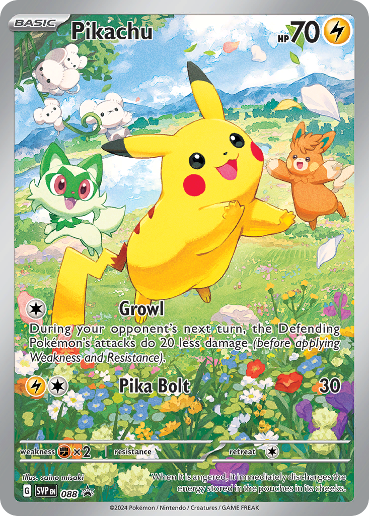 Pikachu 88/224, Scarlet & Violet Black Star Promos Pokémon card