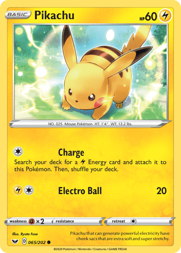 Pikachu 65/202 from Sword & Shield