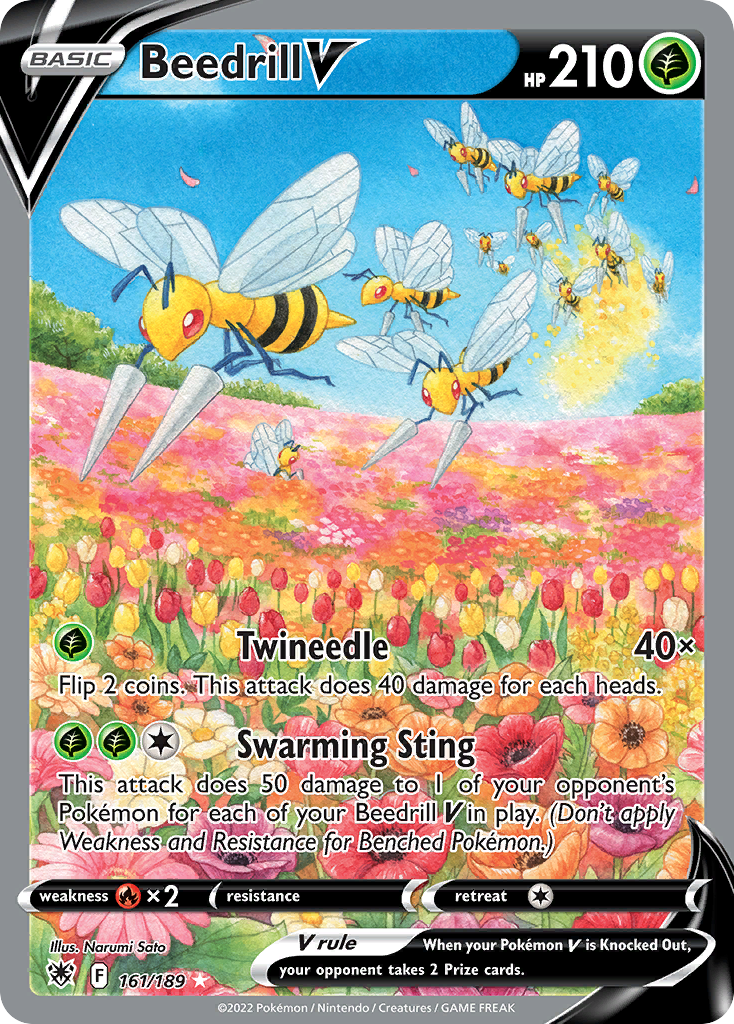Beedrill V 161/189, Astral Radiance Pokémon card