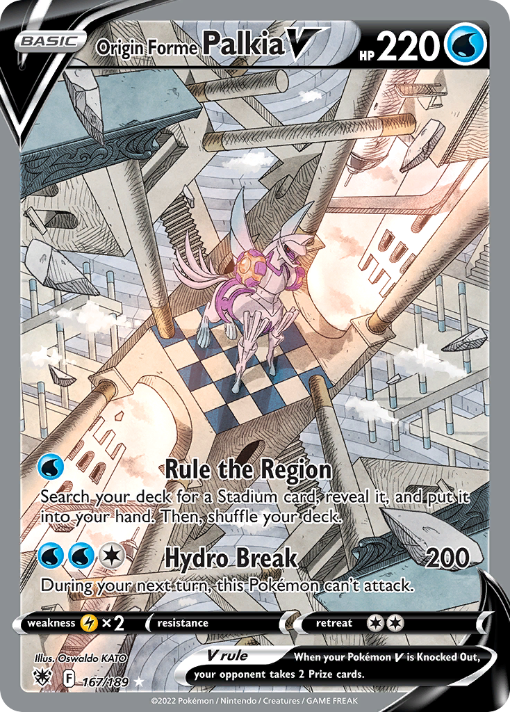 Origin Forme Palkia V 167/189, Astral Radiance Pokémon card