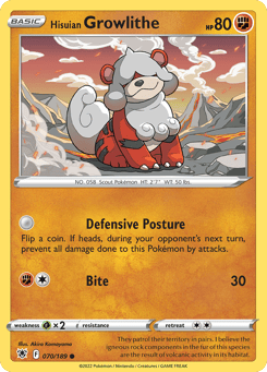 Hisuian Growlithe 70/189, Astral Radiance
