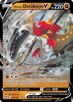 Hisuian Decidueye V 83/189, Astral Radiance