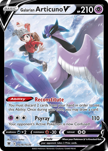 Galarian Articuno V TG16 from Astral Radiance Trainer Gallery