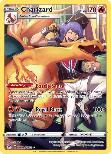 Charizard TG03 from Lost Origin Trainer Gallery