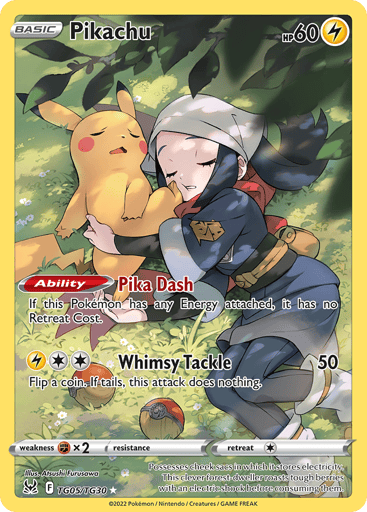 Pikachu TG05 from Lost Origin Trainer Gallery