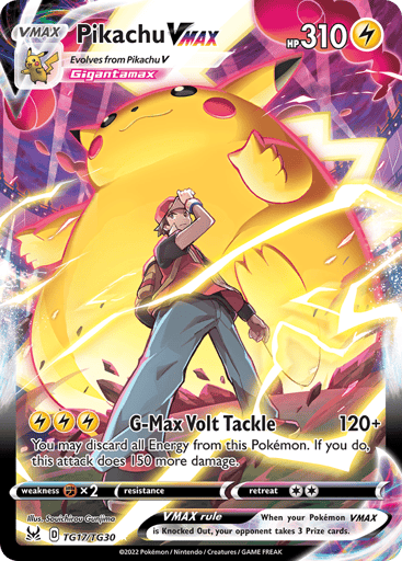 Pikachu VMAX TG17 from Lost Origin Trainer Gallery