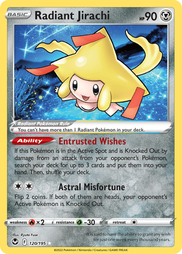 Radiant Jirachi 120/195 from Silver Tempest