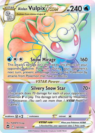 Alolan Vulpix VSTAR 197/195 from Silver Tempest
