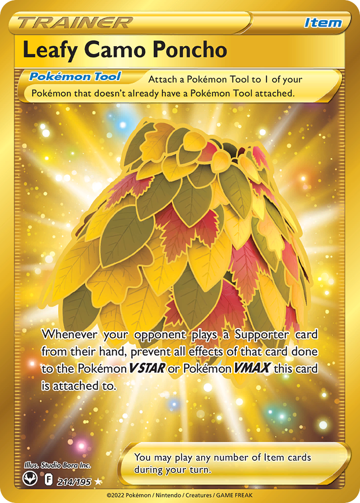 Leafy Camo Poncho 214/195, Silver Tempest Pokémon card